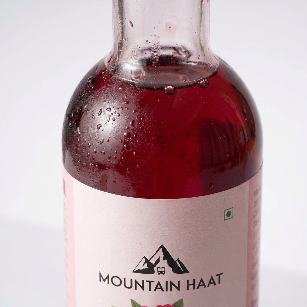 Mountain Haat Buransh Squash (Rhododendron Flower Drink) – 500ml | Sweetened with Honey, No Added Sugar, No Added Color Mountain Haat